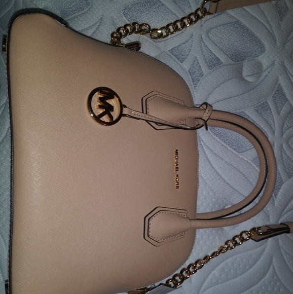 Michael Kors Handbags - Michael kors dome cross body nude
